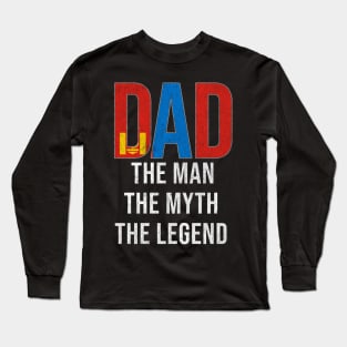 Mongolian Dad The Man The Myth The Legend - Gift for Mongolian Dad With Roots From Mongolian Long Sleeve T-Shirt